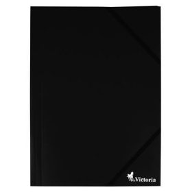   VICTORIA OFFICE Gumis mappa, 15 mm, PP, A4, VICTORIA OFFICE, fekete