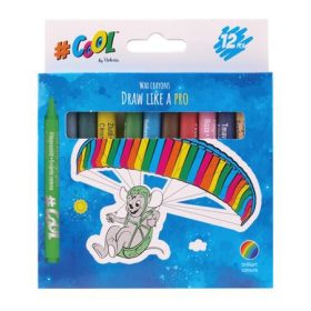   COOL BY VICTORIA Zsírkréta, kerek, COOL BY VICTORIA, 12 különböző szín