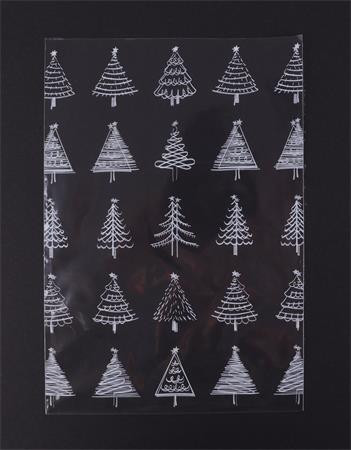. Celofán tasak, BOPP, 150x200 mm, karácsonyi mintás