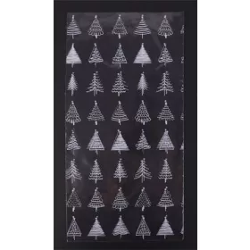 . Celofán tasak, BOPP, 300x450 mm, karácsonyi mintás