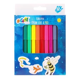   COOL BY VICTORIA Filctoll készlet, 2 mm, COOL BY VICTORIA, 12 különböző szín