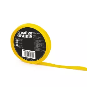 . Szatén szalag, 12 mm x 32 m, sárga
