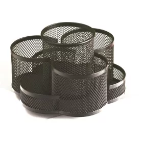   . Írószertartó, 7 részes, fémhálós, forgatható, fekete