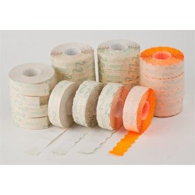 METO Árazógépszalag, 22x16 mm, METO, narancs