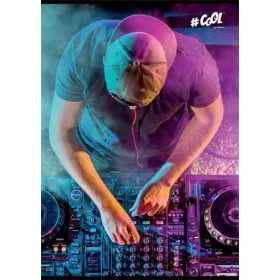   COOL BY VICTORIA Füzet, tűzött, A5, kockás, 96 lap, COOL BY VICTORIA, "DJ"