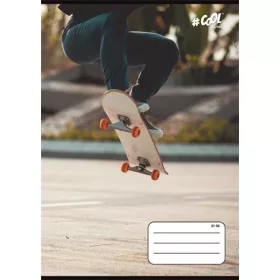   COOL BY VICTORIA Füzet, tűzött, A5, vonalas, 32 lap, 4-8. osztály, COOL BY VICTORIA, "Skateboard", "21-32"