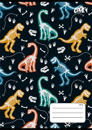 COOL BY VICTORIA Füzet, tűzött, A5, vonalas, 32 lap, 1. osztály, COOL BY VICTORIA "Dinosaurus world", "14-32"