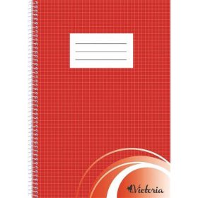   VICTORIA PAPER Spirálfüzet, A4, kockás, 70 lap, VICTORIA PAPER