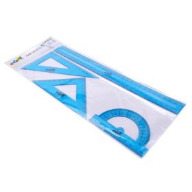   COOL BY VICTORIA Vonalzókészlet, műanyag, 4 darabos, COOL BY VICTORIA, kék