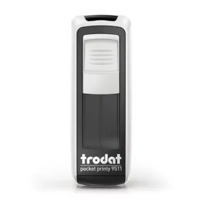   TRODAT Bélyegző, TRODAT "Pocket Printy 9511", fehér ház, fekete párnával