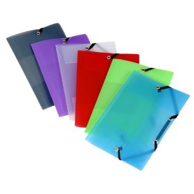   VIQUEL Gumis mappa, 20 mm, PP, A6, VIQUEL "Propyglass Mini", vegyes színek