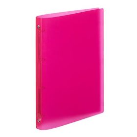   VIQUEL Gyűrűs könyv, 4 gyűrű, 25 mm, A4, PP, VIQUEL "Propyglass", málnapiros