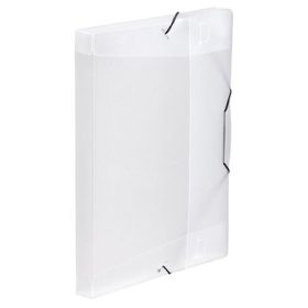   VIQUEL Gumis mappa, 30 mm, PP, A4, VIQUEL "Coolbox", áttetsző víztiszta