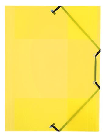 VIQUEL Gumis mappa, 15 mm, PP, A4, VIQUEL "Propyglass", sárga