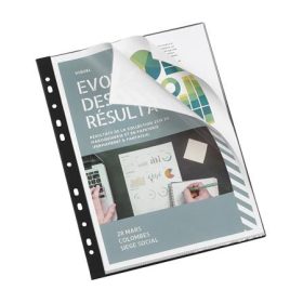   VIQUEL Bemutatómappa, lefűzhető, 20 zsebes, A4, VIQUEL, "Essentiel", fekete