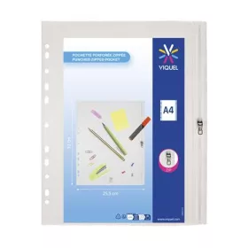   VIQUEL Irattartó tasak, A4, PP, zipzáras, VIQUEL "Pockets", áttetsző
