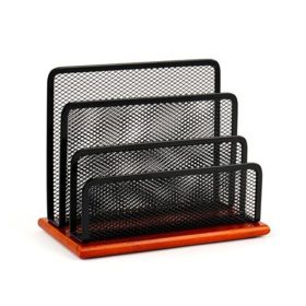   Levéltartó, fémhálós, VICTORIA, "Wood", fekete  UTOLSÓ DARAB