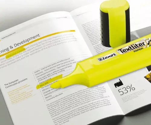 Szövegkiemelő 1-4,5 mm Luxor Textliter sárga
