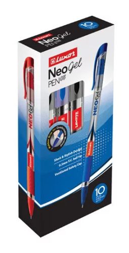 Zselés toll gumifogós Luxor Neo kupakos írásszín fekete UTOLSÓ DARABOK 