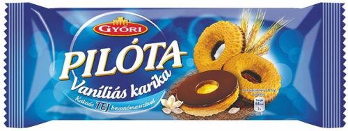 GYŐRI Vaníliás karika, 150 g, GYŐRI "Pilóta", tejcsokoládés