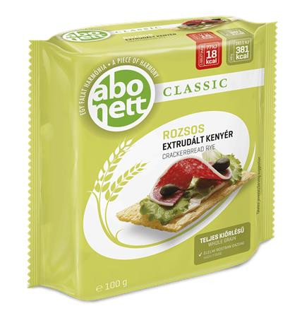 ABONETT Extrudált kenyér, ABONETT, 100 g, rozsos