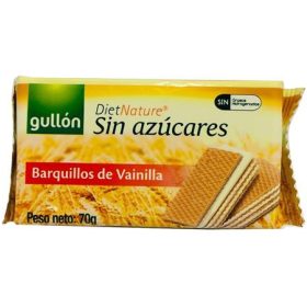 GULLÓN Nápolyi, cukormentes, 60 g, GULLÓN, vaníliás