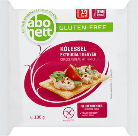 ABONETT Extrudált kenyér, ABONETT, 100 g, köleses, gluténmentes