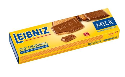 LEIBNIZ Keksz, 125g, LEIBNIZ "Choco", tejcsokoládés