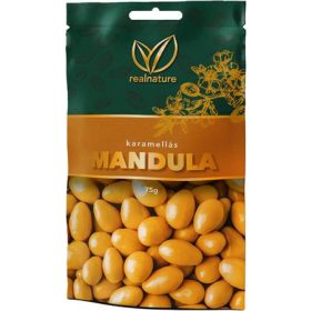 REAL NATURE Mandula, 75 g, REAL NATURE, karamellás