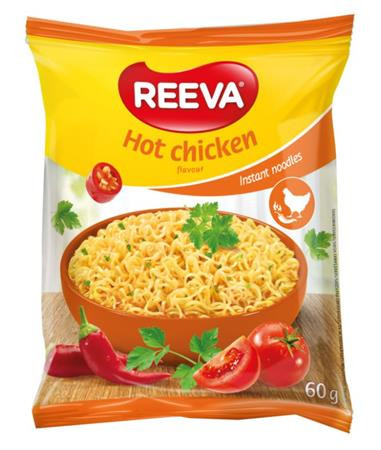 REEVA Instant tésztaleves, 60 g, REEVA, csípős csirke íz