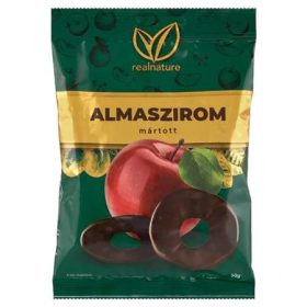   REAL NATURE Almaszirom, 50 g, REAL NATURE, csokoládéba mártott