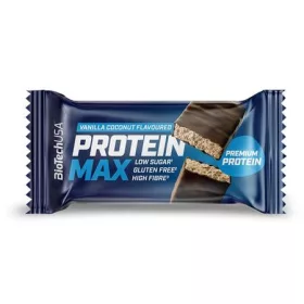   BIOTECH USA Fehérjeszelet, gluténmentes, 45g, BIOTECH USA "Protein Max", kókusz-vanília