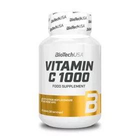   BIOTECH USA Étrend-kiegészítő tabletta, 30 tabletta, 1000mg C-vitaminnal, BIOTECH USA
