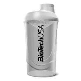   BIOTECH USA Keverőpalack, 600ml, BIOTECH USA "Wave Shaker", átlátszó