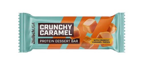 BIOTECH USA Fehérjeszelet, gluténmentes, 50g, BIOTECH USA "Protein Dessert Bar", Crunchy Caramel