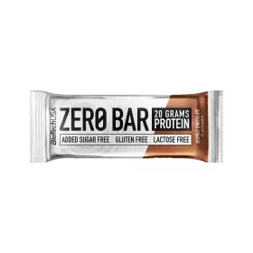   BIOTECH USA Fehérjeszelet, gluténmentes, 50g, BIOTECH USA "Zero Bar", dupla csokoládé