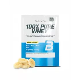   BIOTECH USA Tejsavó fehérjepor, 28g, BIOTECH USA "100% Pure Whey", banán