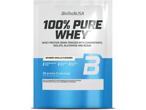 BIOTECH USA Tejsavó fehérjepor, 28g, BIOTECH USA "100% Pure Whey", bourbon vanília