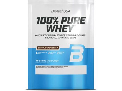 BIOTECH USA Tejsavó fehérjepor, 28g, BIOTECH USA "100% Pure Whey", csokoládé