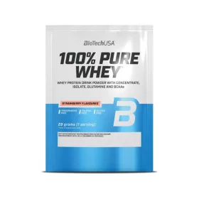   BIOTECH USA Tejsavó fehérjepor, 28g, BIOTECH USA "100% Pure Whey", eper