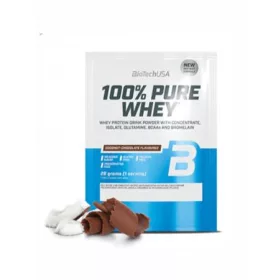   BIOTECH USA Tejsavó fehérjepor, 28g, BIOTECH USA "100% Pure Whey", kókusz-csokoládé