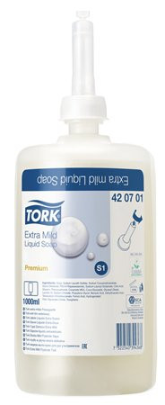 TORK Folyékony szappan, 1 l, S1 rendszer, TORK "Érzékeny bőrre", fehér