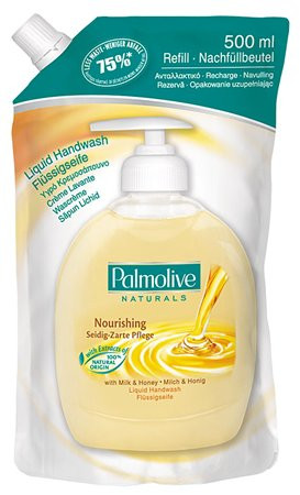 PALMOLIVE Folyékony szappan utántöltő, 0,5 l, PALMOLIVE Nourishing "Milk and Honey"