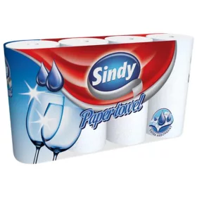   . Háztartási papírtörlő, 2 rétegű, 4 tekercses, "Sindy"