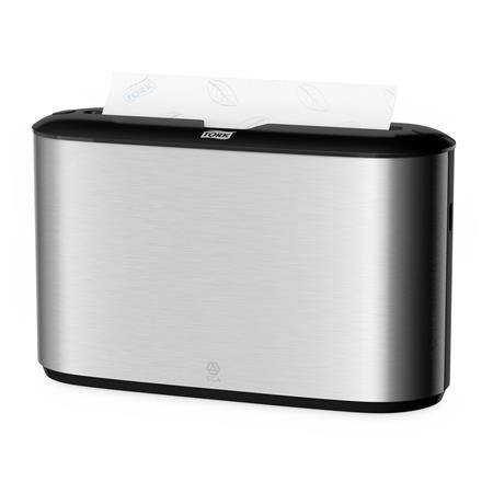 TORK Kéztörlő adagoló, pultra tehető, H2 rendszer, Image Line, TORK "Xpress Multifold", rozsdamentes