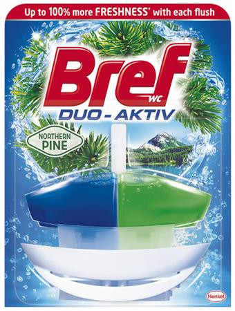 BREF WC illatosító gél, 50 ml, BREF "Duo Aktiv", fenyő