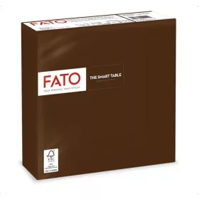   FATO Szalvéta, 1/4 hajtogatott, 33x33 cm, FATO "Smart Table", csokoládé barna
