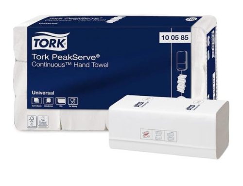 TORK Kéztörlő, hajtogatott, H5 rendszer, 1 rétegű, Universal, TORK "PeakServe", fehér