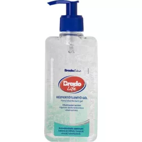   BRADO Kézfertőtlenítő gél, alkoholos, pumpás, 500 ml, BRADOLIFE