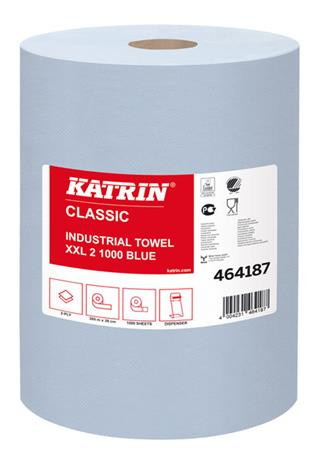 KATRIN Kéztörlő, tekercses, 2 rétegű, KATRIN "Classic XXL2", kék